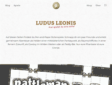 Tablet Screenshot of ludus-leonis.com